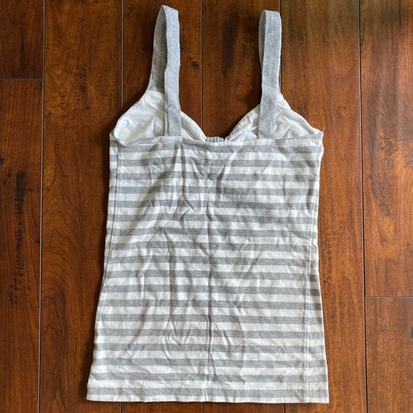American Eagle Gray & White Striped Tank Top Small - Picture 4 of 4